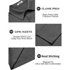 image:imageCOOFANDY Mens Long Sleeve Polo Shirts Casual Basic Lightweight Button TeeDark Heather Grey