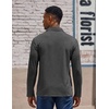 image:imageCOOFANDY Mens Long Sleeve Polo Shirts Casual Basic Lightweight Button TeeDark Heather Grey