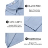 image:imageCOOFANDY Mens Long Sleeve Polo Shirts Casual Basic Lightweight Button TeeLight Blue