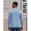 image:imageCOOFANDY Mens Long Sleeve Polo Shirts Casual Basic Lightweight Button TeeLight Blue