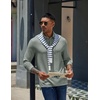 image:imageCOOFANDY Mens Long Sleeve Polo Shirts Casual Basic Lightweight Button TeeSage Green
