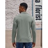 image:imageCOOFANDY Mens Long Sleeve Polo Shirts Casual Basic Lightweight Button TeeSage Green