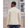 image:imageCOOFANDY Mens Long Sleeve Polo Shirts Casual Basic Lightweight Button TeeWhite