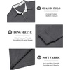 image:imageCOOFANDY Mens Long Sleeve Polo Shirts Classic Casual Button Polo TeeDark Grey