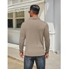 image:imageCOOFANDY Mens Long Sleeve Polo Shirts Classic Casual Button Polo TeeKhaki