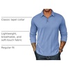 image:imageCOOFANDY Mens Long Sleeve Polo Shirts Classic Casual Button Polo TeeLight Blue