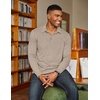 image:imageCOOFANDY Mens Long Sleeve Polo Shirts Classic Casual Button Polo TeeLight Khaki