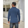 image:imageCOOFANDY Mens Long Sleeve Polo Shirts Classic Casual Button Polo TeeNavy Blue New