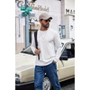 image:imageCOOFANDY Mens Long Sleeve Shirts Crew Neck Cotton TShirt Casual ShirtsAll White
