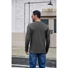 image:imageCOOFANDY Mens Long Sleeve Shirts Crew Neck Cotton TShirt Casual ShirtsDark Grey