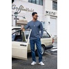image:imageCOOFANDY Mens Long Sleeve Shirts Crew Neck Cotton TShirt Casual ShirtsGrey Blue