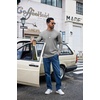 image:imageCOOFANDY Mens Long Sleeve Shirts Crew Neck Cotton TShirt Casual ShirtsLight Grey
