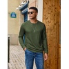 image:imageCOOFANDY Mens Long Sleeve T Shirt Cotton Blend Casual Tee ShirtsArmy Green