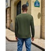 image:imageCOOFANDY Mens Long Sleeve T Shirt Cotton Blend Casual Tee ShirtsArmy Green