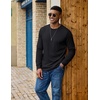 image:imageCOOFANDY Mens Long Sleeve T Shirt Cotton Blend Casual Tee ShirtsBlack