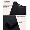 image:imageCOOFANDY Mens Long Sleeve T Shirt Cotton Blend Casual Tee ShirtsBlack