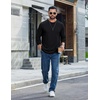 image:imageCOOFANDY Mens Long Sleeve T Shirt Cotton Blend Casual Tee ShirtsBlack