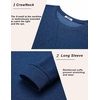 image:imageCOOFANDY Mens Long Sleeve T Shirt Cotton Blend Casual Tee ShirtsBlue