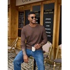 image:imageCOOFANDY Mens Long Sleeve T Shirt Cotton Blend Casual Tee ShirtsBrown