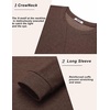 image:imageCOOFANDY Mens Long Sleeve T Shirt Cotton Blend Casual Tee ShirtsBrown