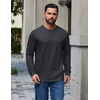 image:imageCOOFANDY Mens Long Sleeve T Shirt Cotton Blend Casual Tee ShirtsDark Grey