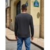 image:imageCOOFANDY Mens Long Sleeve T Shirt Cotton Blend Casual Tee ShirtsDark Grey