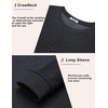 image:imageCOOFANDY Mens Long Sleeve T Shirt Cotton Blend Casual Tee ShirtsDark Grey