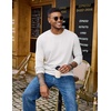 image:imageCOOFANDY Mens Long Sleeve T Shirt Cotton Blend Casual Tee ShirtsWhite