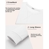 image:imageCOOFANDY Mens Long Sleeve T Shirt Cotton Blend Casual Tee ShirtsWhite