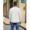 image:imageCOOFANDY Mens Long Sleeve T Shirt Cotton Blend Casual Tee ShirtsWhite