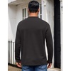 image:imageCOOFANDY Mens Long Sleeve T Shirt Heavyweight Crew Neck TShirt Premium Cotton Tee01black