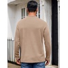 image:imageCOOFANDY Mens Long Sleeve T Shirt Heavyweight Crew Neck TShirt Premium Cotton TeeKhaki