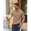 image:imageCOOFANDY Mens Long Sleeve T Shirt Heavyweight Crew Neck TShirt Premium Cotton TeeKhaki