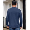 image:imageCOOFANDY Mens Long Sleeve T Shirt Heavyweight Crew Neck TShirt Premium Cotton TeeNavy