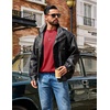 image:imageCOOFANDY Mens Long Sleeve T Shirt Heavyweight Crew Neck TShirt Premium Cotton TeeRed