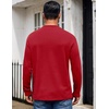 image:imageCOOFANDY Mens Long Sleeve T Shirt Heavyweight Crew Neck TShirt Premium Cotton TeeRed