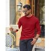 image:imageCOOFANDY Mens Long Sleeve T Shirt Heavyweight Crew Neck TShirt Premium Cotton TeeRed