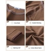 image:imageCOOFANDY Mens Long Sleeve T Shirts Cotton Crew Neck Heavyweight Tee Shirts Color Block Casual Pullover ShirtBrown