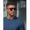 image:imageCOOFANDY Mens Long Sleeve T Shirts Cotton Crew Neck Heavyweight Tee Shirts Color Block Casual Pullover ShirtNavy Blue