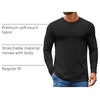 image:imageCOOFANDY Mens Long Sleeve T Shirts Crew Neck Casual Basic Pullover ShirtAblack