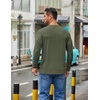 image:imageCOOFANDY Mens Long Sleeve T Shirts Crew Neck Casual Basic Pullover ShirtArmy Green