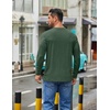 image:imageCOOFANDY Mens Long Sleeve T Shirts Crew Neck Casual Basic Pullover ShirtBright Green