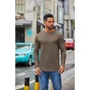image:imageCOOFANDY Mens Long Sleeve T Shirts Crew Neck Casual Basic Pullover ShirtBrown
