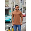 image:imageCOOFANDY Mens Long Sleeve T Shirts Crew Neck Casual Basic Pullover ShirtCaramel
