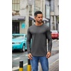 image:imageCOOFANDY Mens Long Sleeve T Shirts Crew Neck Casual Basic Pullover ShirtDark Grey