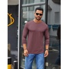 image:imageCOOFANDY Mens Long Sleeve T Shirts Crew Neck Casual Basic Pullover ShirtDark Red