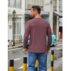 image:imageCOOFANDY Mens Long Sleeve T Shirts Crew Neck Casual Basic Pullover ShirtDark Red