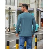 image:imageCOOFANDY Mens Long Sleeve T Shirts Crew Neck Casual Basic Pullover ShirtDemin Blue