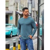 image:imageCOOFANDY Mens Long Sleeve T Shirts Crew Neck Casual Basic Pullover ShirtDemin Blue