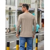 image:imageCOOFANDY Mens Long Sleeve T Shirts Crew Neck Casual Basic Pullover ShirtKhaki